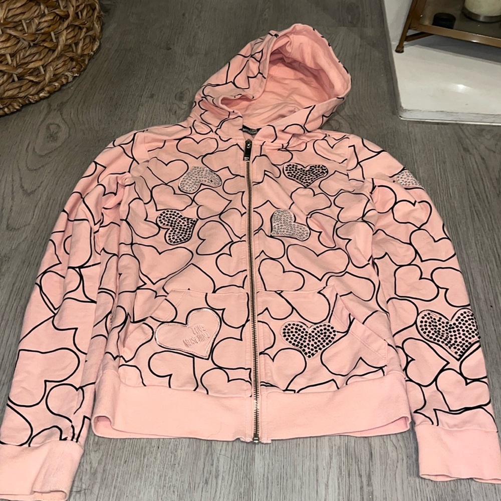 Love Moschino Pink rhinestone sweater